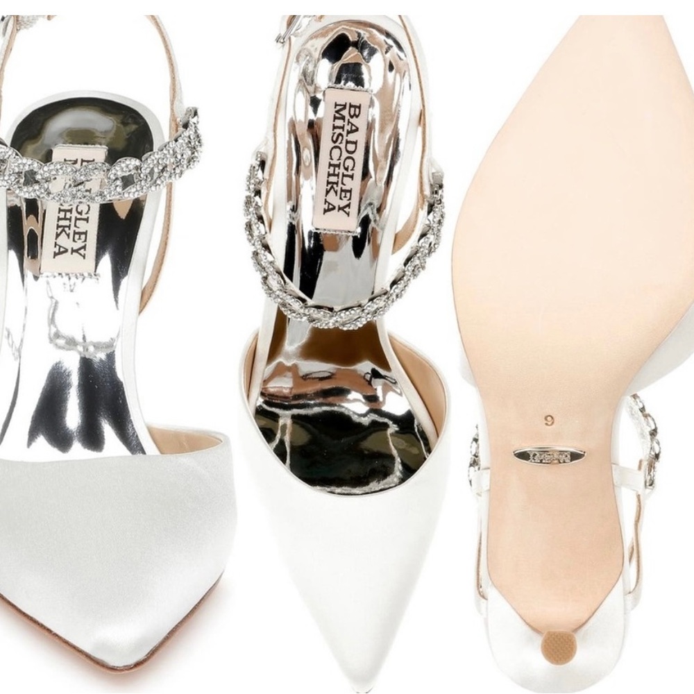Badgley Mischka 8 Bridal heels Kailani Ankle Strap Pump